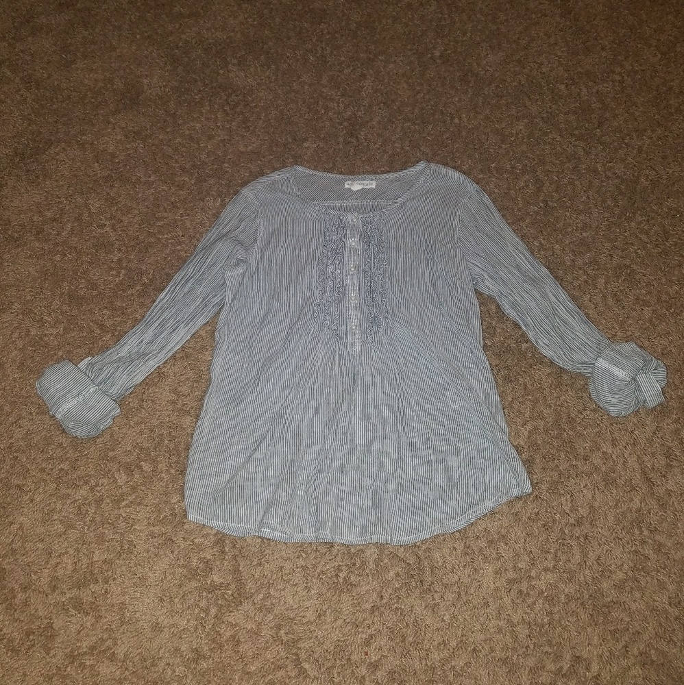 Aéropostale Pen Stripe Blouse   Medium